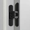 Black Invisible Door Hinge 180 Degree Swing, Heavy Duty (135lb)