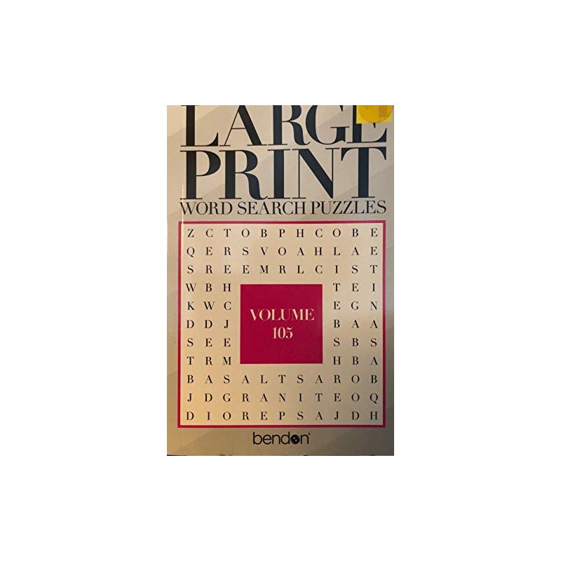 Large Print Digest Word Search Puzzle by BENDON