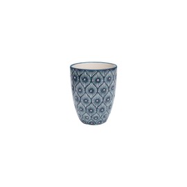Tranquillo Set of 2 Mix'n'Match Cups for Tea, Coffee & Other Drinks Ceramic Blue/Pink, 8.5 x 7 cm, Capacity: 150 ml