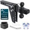 CROSSHIP Adjustable Trailer Hitch - Fits 2'' Receiver, 6'' Drop/Rise