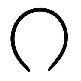 1cm Wide Black Velvet Feel Alice Hair Band Headband (0.4")