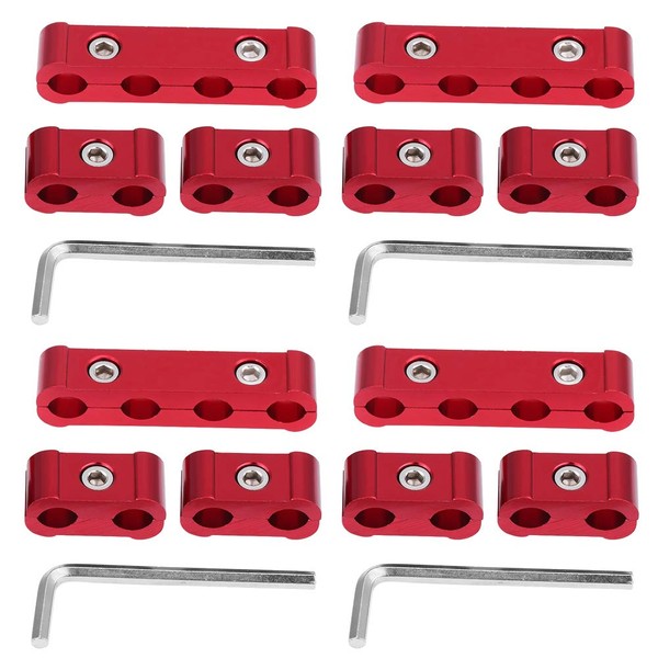 KIMISS Spark Plug Wire Separators Wire Holders，12 Pcs Aluminum Alloy