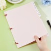 SUPERFINDINGS 8Pcs PP Plastic Notebook Index Divider Sheets with 3