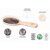 Bürste oval groß aus Holz natur – Handmade in Italy
