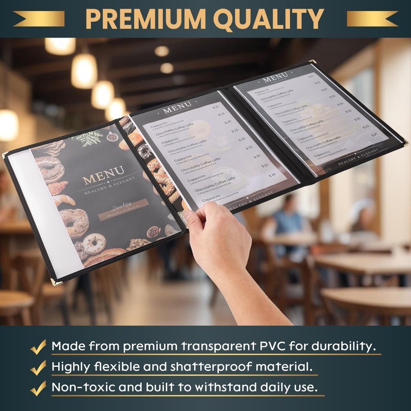 AMGSH 8.5 x 11 Inch Menu Covers, 10 Pack 3