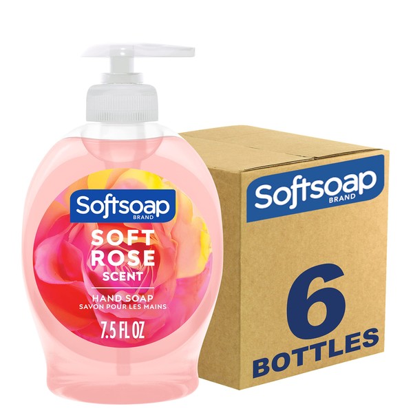 Softsoap Liquid Hand Soap, Soft Rose - 7.5 Fl Oz (Pack of 6)