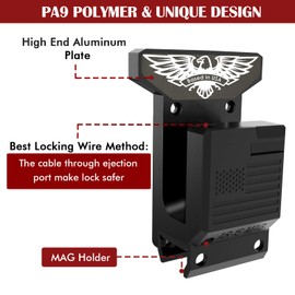 Bugleman Wall Mount for Rifle + PMAG,AR15 Wall Rack Holder Rifle Wall Mount,Safe Wall Garage,Room Mounting Rifle Rack Withstand 300Lbs of Tension