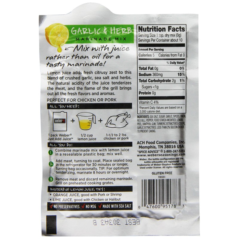 Ach Food Companies 2009119 Garlic/herb Marinade