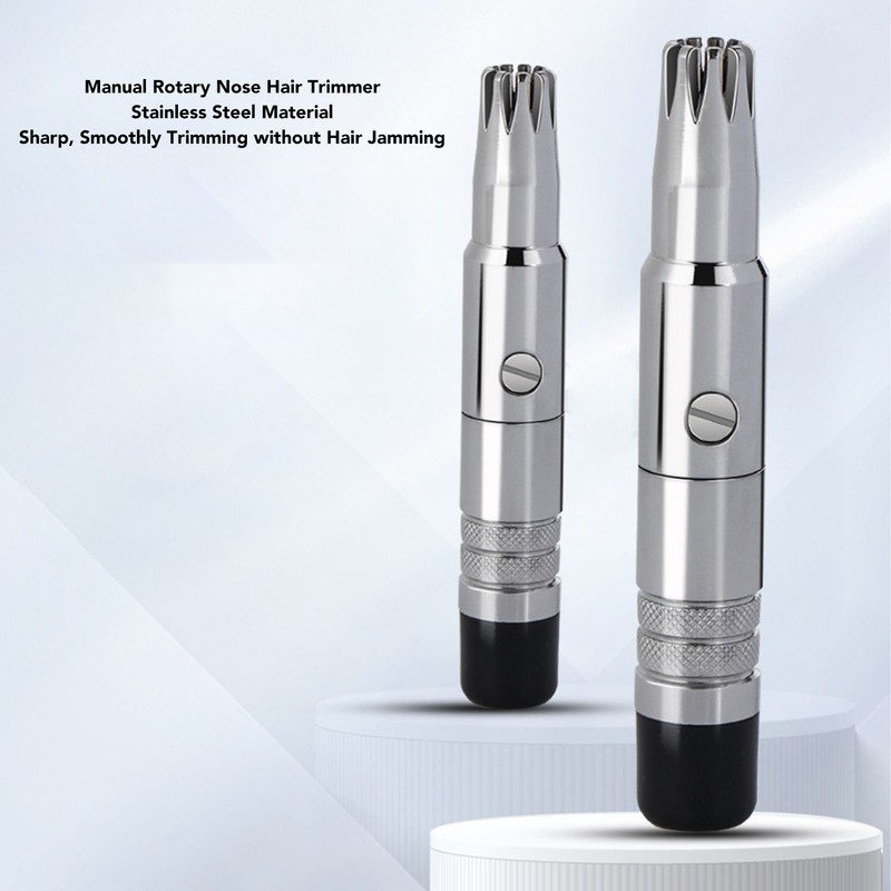 Manual Nose Hair Trimmer Precise Trimming Stainless Steel 360 Degree