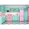 Renaiss Pink Green Kitchen Backdrop 10x6.5ft Vinyl Dream House Ktchen
