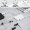 ELITEED 3in1 Lighting to 3.5mm,Headphone Adapter for iPhone, Dual Earphone