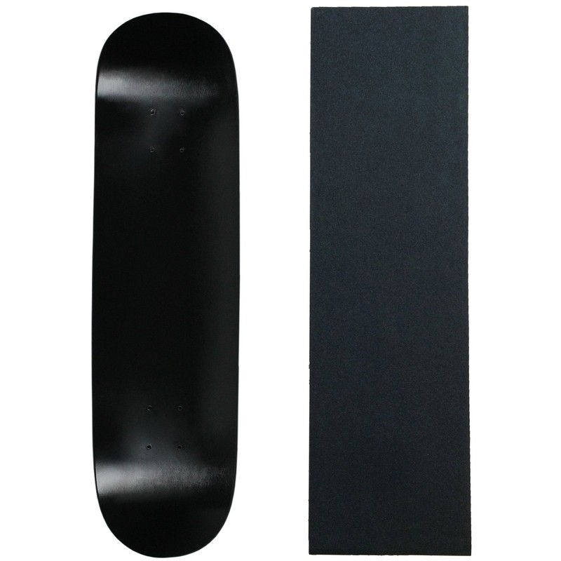 Moose Skateboard Deck Blank Dipped Black 8.25" Black Grip