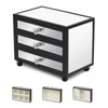 Gifturbo 3-Tier Mirror Black Jewelry Box,Jewelry Organizer Glass with 3