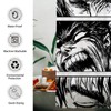 Funnytree The Black Swordsman Shower Curtain, Japanese Manga Bathroom Decor,