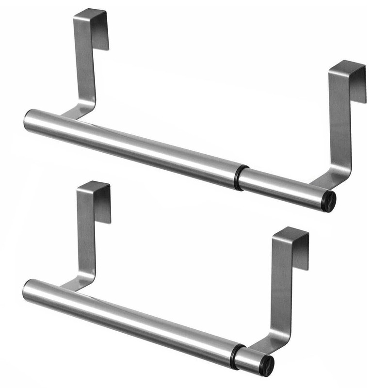 GEEZY Extendable Over Door Hanging Rail Metal Holder Rack Tea