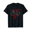CYCLING RACING BICYCLE MOTIVATION RED FLAG TO FINISH LINE T-Shirt