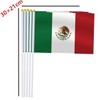 25 Pack Mexico Handheld Small Flag,Mini Mexican Hand Held Miniature
