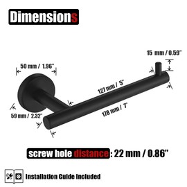 JQK Wall Hooks Black, 304 Stainless Steel Coat Hooks Wall Mounted for Robe Hat Clothes Hanger Towels, Matte Black 4 Pack, RH120-PB-P4