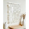 DHHOUSE Coastal Shell Wall Hanging with Silver Rail, Handmade Capiz