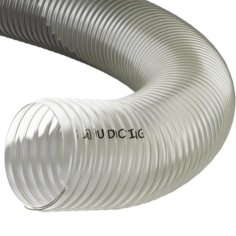 80mm / 3 Inch Clear Polyurethane Pipe for Dust, Fumes,