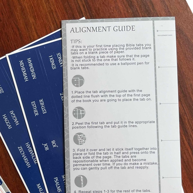 Laminated Bible Tabs, Reposition Large Print Stickers, Easy to Read