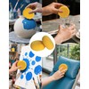 Round Painting Sponges 4 Pack Yellow Artist Sponges for Watercolor,