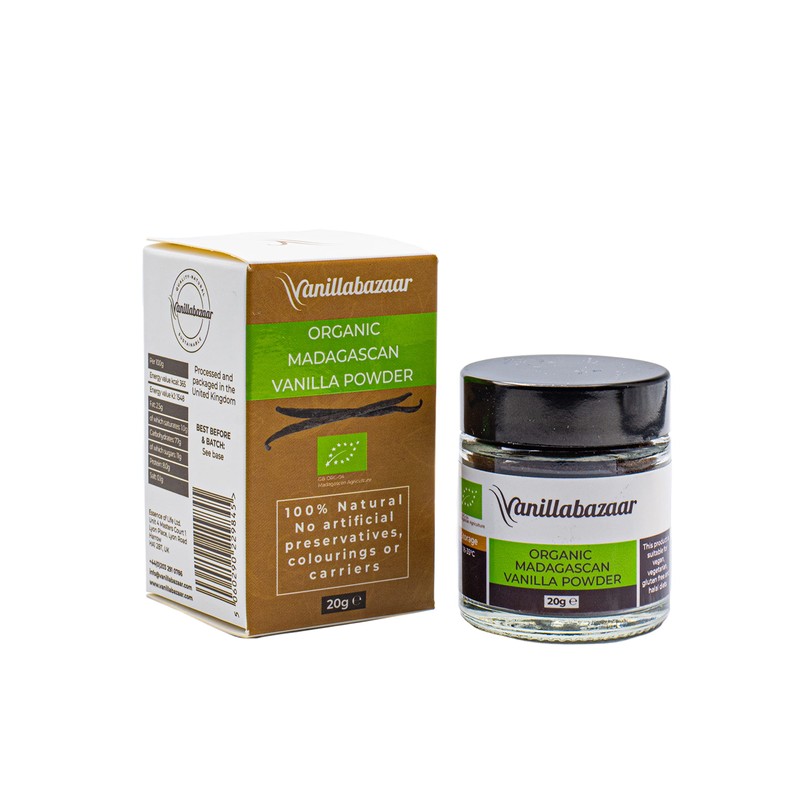 Vanillabazaar Sustainable & Organic, Single Ingredient, Premium Madagascan Vanilla Powder(20g)