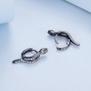 Fashion CZ Snake Hoop Earrings 925 Sterling Silver Sparkling Crystal