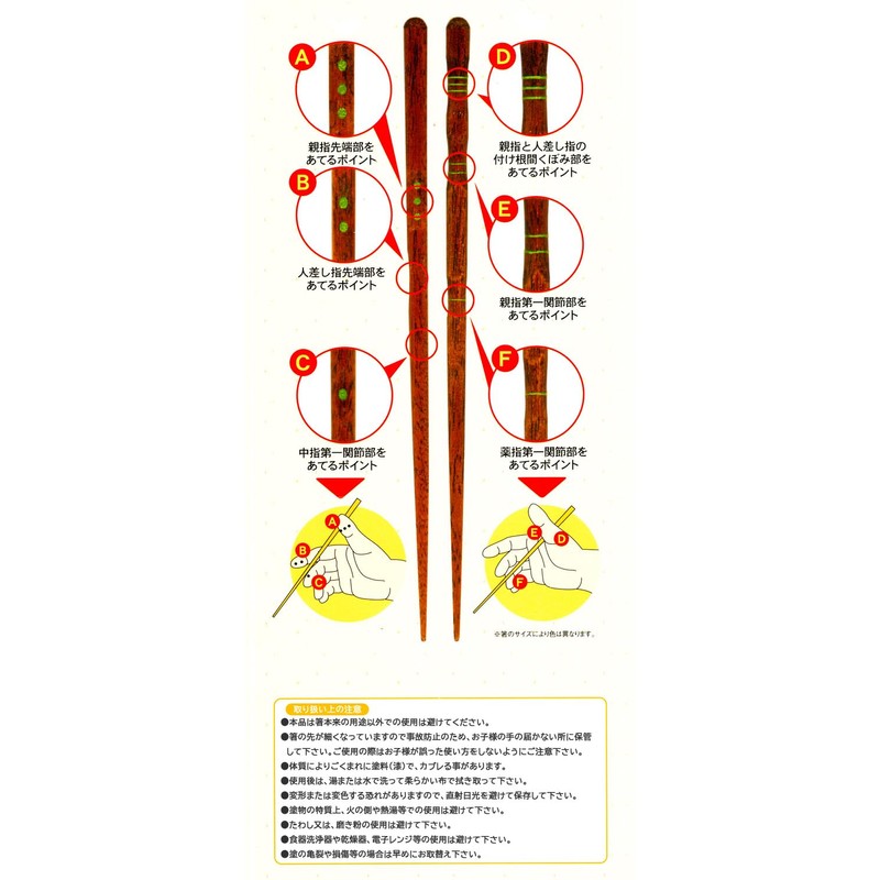 Ishida Children's Orthopedic Chopsticks 3 Point Support Chopsticks Right Handed,
