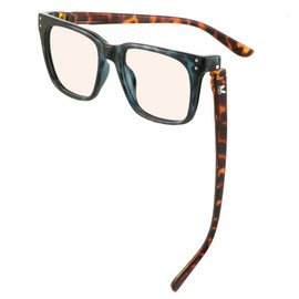 BUNNY EYEZ Readers - HENRIETTA - Reading Glasses with a Tiltable & Flippable Frame - Chic & Modern Design - Diopter Strength of +1.50 to +3.00 - Navy/Tortoise, 1.00