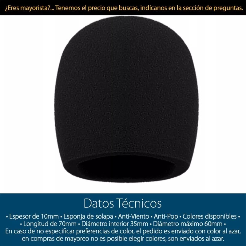 Mercader Digital Esponja Profesional Micrófono Anti Pop Viento Condensador