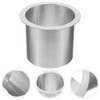 ABOOFAN Drop-in Trash Chute Stainless Steel Round Countertop Trash and