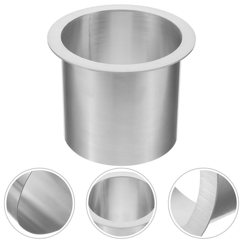 ABOOFAN Drop-in Trash Chute Stainless Steel Round Countertop Trash and