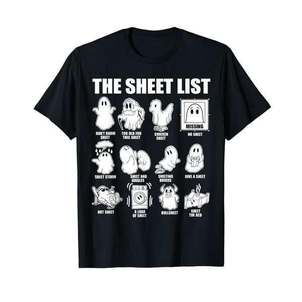Halloween funny shirt Boo Sheet Halloween the sheet list T-Shirt