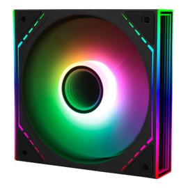 TR TL-M12R-S Case Fan 120mm with ARGB Light Effect 4 Pin PWM Silent Computer Cooler Fan for CPU Liquid Cooler and CPU Air Cooler, Quiet CPU PC ARGB Fan (120mm, Black)