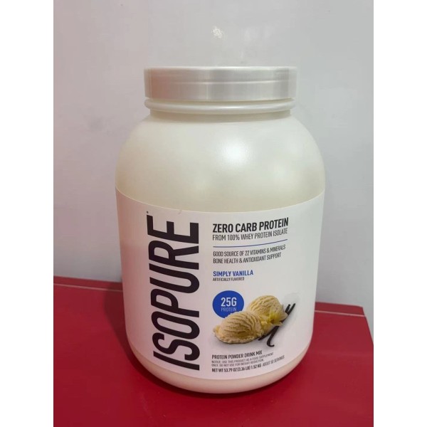 Isopure Zero Carb 25G 100% Whey Protein Powder, Simply Vanilla,