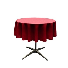 New Creations Fabric & Foam Inc, Polyester Poplin 36" Round Tablecloth for 24" Round Small Coffee Table with 6" Drop (Cranberry)