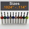 Ten Size Solid Carbide Drill Bit Set .1024" - .114"