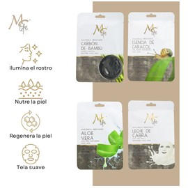 4pzs Exfoliante Facial Hidratante Skincare, Hidrata. Mc Life Paquete 4 Piezas