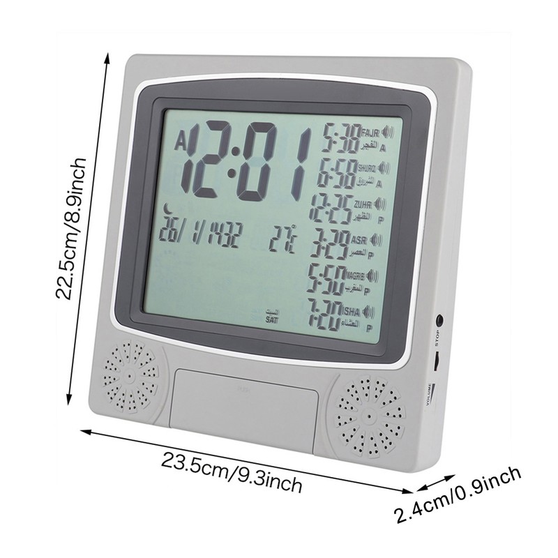 Azan Clock Prayer Timer Digital Table Clock Mulsim Prayer Alarm(No