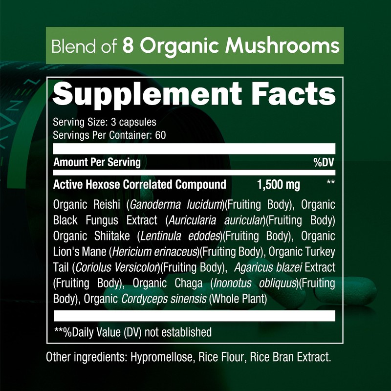 Active Hexose Correlated Compound 180 Caps 1500mg per Serving -
