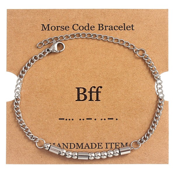 Liutufy Morse Code Bracelet Couple Matching Relationship Bracelet Adjustable Bracelet