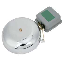 Fafeicy Electric Bell, AC 220V 100A 20W Stainless Steel Spark-Free External Impact Type School Bells 150MM/5.9" Diameter Bell Bowl