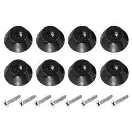 PATIKIL Cutting Board Feet, 8 Pack Round Rubber Feet Bumpers Non Slip Bumper Pads with Stainless Steel Screws for Furniture Chairs Desks Electronics (0.17" Wx0.52 H)