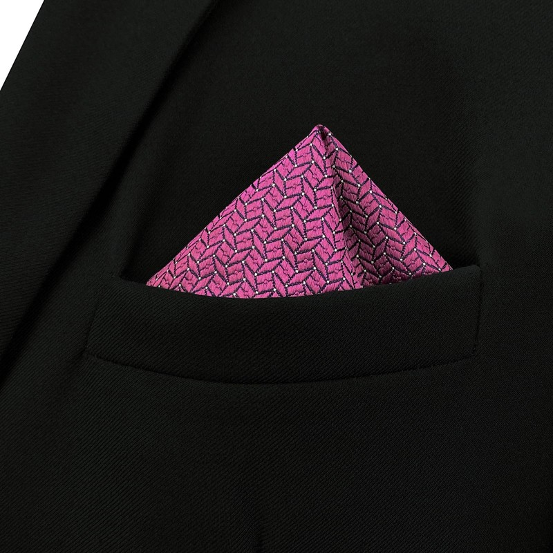 S&W SHLAX&WING Fuchsia Men's Necktie, Silk, Plain, Purple, Wedding, 8cm