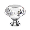 Alzassbg 10 Pack Clear Crystal Drawer Knobs, 1-1/5 Inch(30mm) Diameter Cabinet Knobs Glass Diamond Crystal Knobs for Drawers AL1001