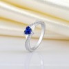 YL 925 Sterling Silver Engagement Ring Heart Cut 5MM Created