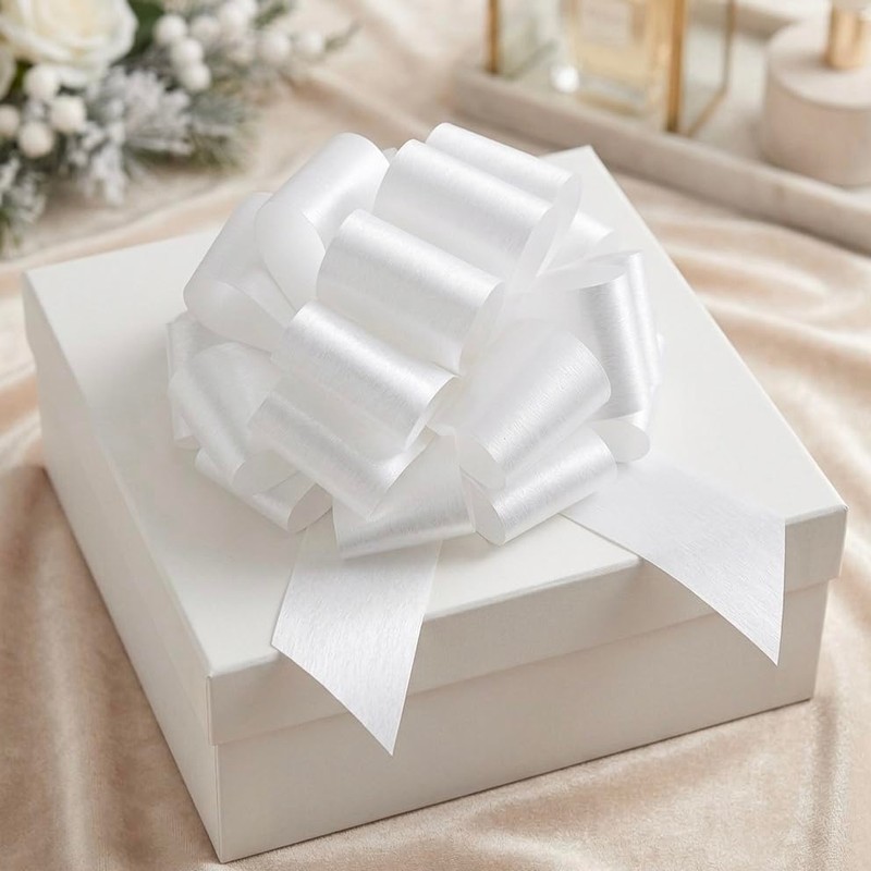 2PCS Pull Bow for Gift Wrapping, 10" Large Ribbon Bow,