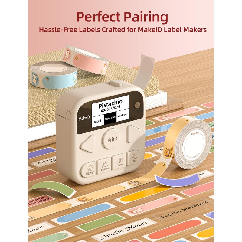 MakeID S1 PRO Genuine Label Tape, Thermal Paper Self-Adhesive Laminated
