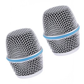 Replacement Microphone Grille Mic Grill Ball Head Mesh Fit For Shure Beta 87A (2PCS)
